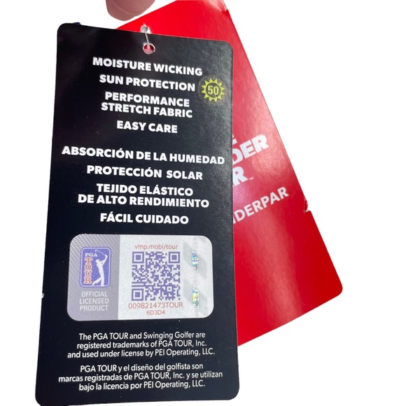 PGA TOUR Stretch/Elastica Golf Shorts in Size 40 Blue & Pink Square Pattern NWT - Picture 13 of 13